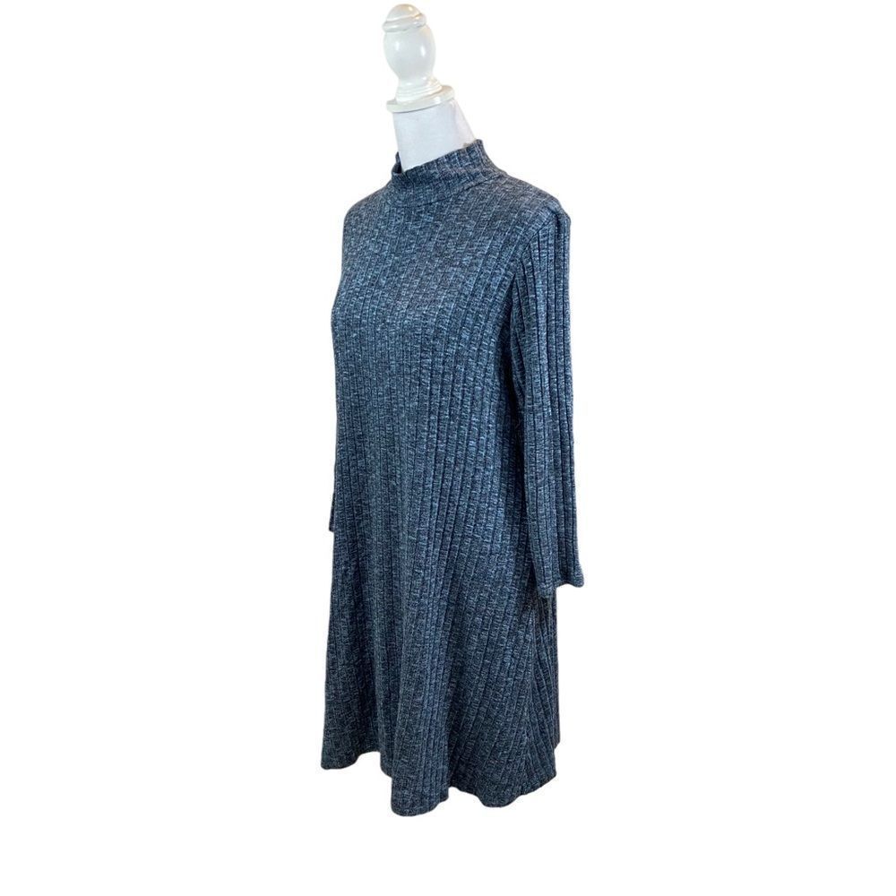 Michael Stars Ribbed Heathered Double Layer Mini Dress Size Large